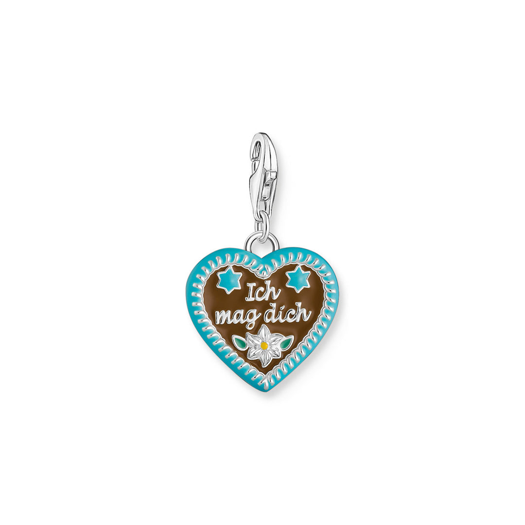 Thomas Sabo Charm Pendant Colourful Gingerbread Heart Silver - 2114-007-7