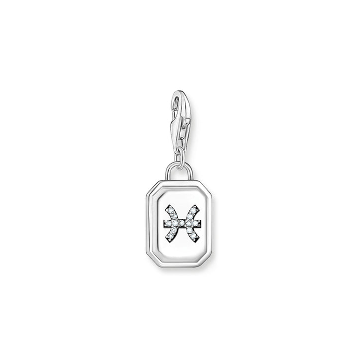Thomas Sabo Charm Pendant Zodiac Pisces with Stones Silver - 2142-643-21