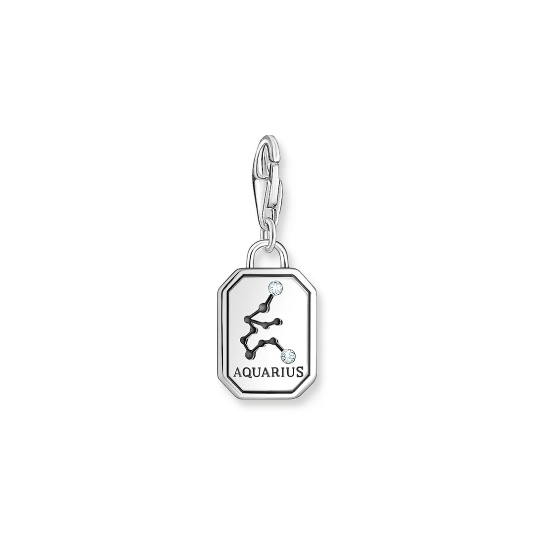 Thomas Sabo Charm-Anhänger Sternzeichen Wassermann mit Steinen Silber - 2143-643-21