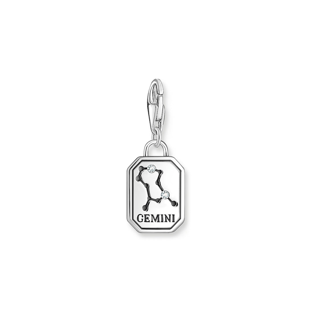 Thomas Sabo Charm-Anhänger Sternzeichen Zwilling mit Steinen Silber - 2145-643-21