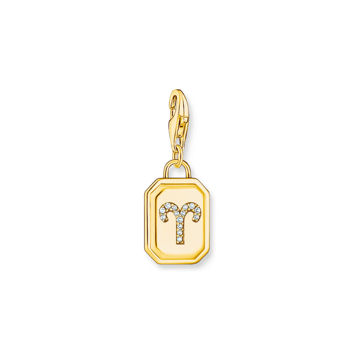 Thomas Sabo Zodiac Charm Aries with stones, gold-plated - 2159-414-39