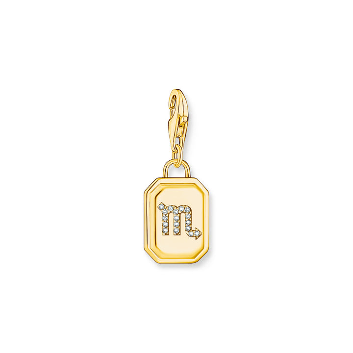 Thomas Sabo Charm Pendant Zodiac Sign Scorpio with Stones Gold Plated - 2160-414-39