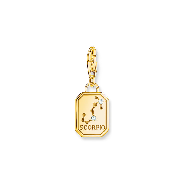 Thomas Sabo Charm-Anhänger Sternzeichen Skorpion mit Steinen vergoldet - 2160-414-39