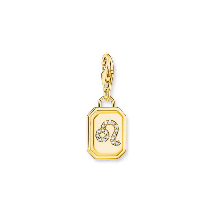 Thomas Sabo Charm-Anhänger Sternzeichen Löwe mit Steinen vergoldet - 2162-414-39