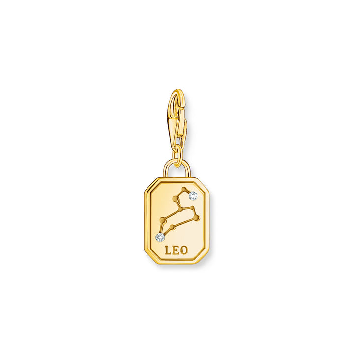 Thomas Sabo Charm-Anhänger Sternzeichen Löwe mit Steinen vergoldet - 2162-414-39