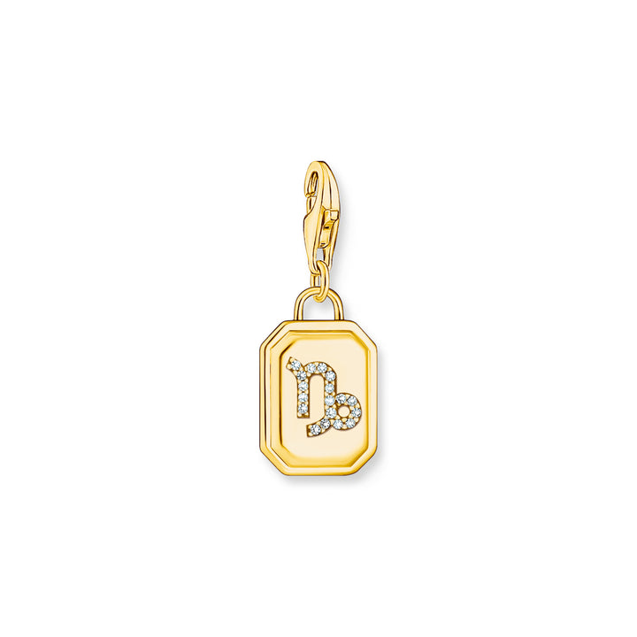 Pendentif charm signe astrologique Capricorne Thomas Sabo en plaqué or orné de pierres - 2164-414-39