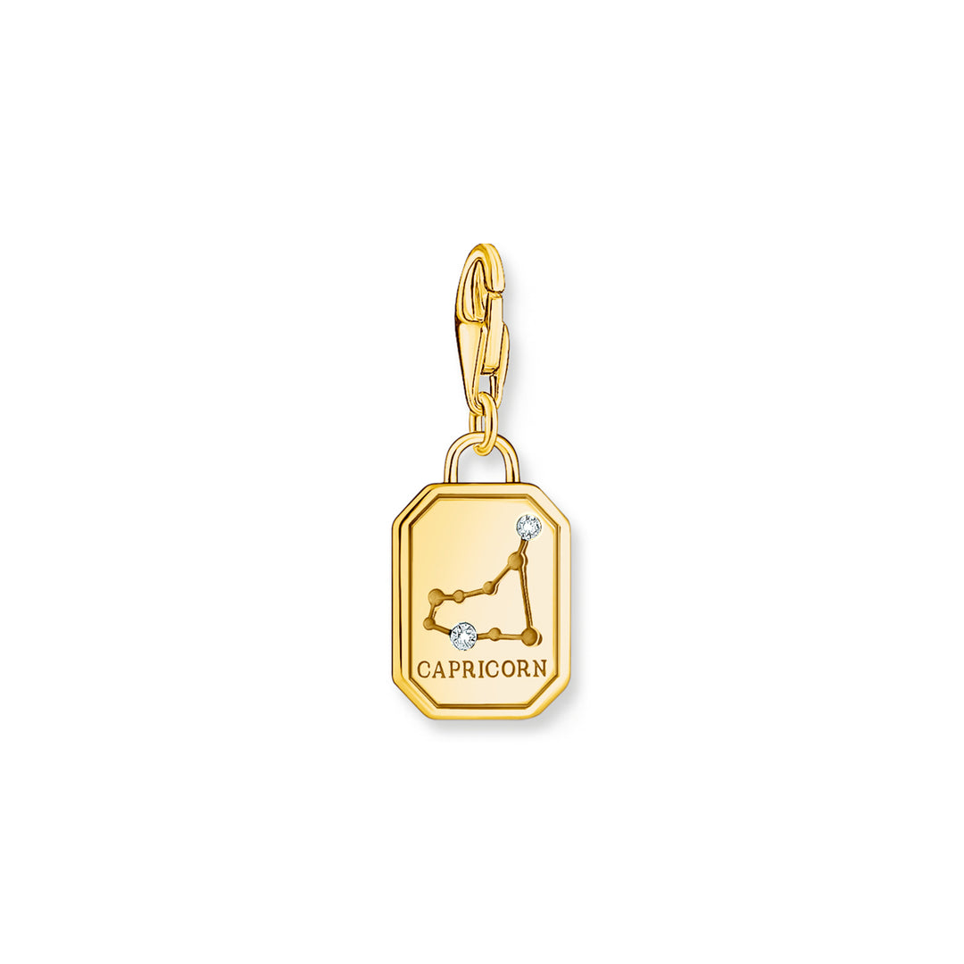 Thomas Sabo Charm-Anhänger Sternzeichen Steinbock mit Steinen vergoldet - 2164-414-39