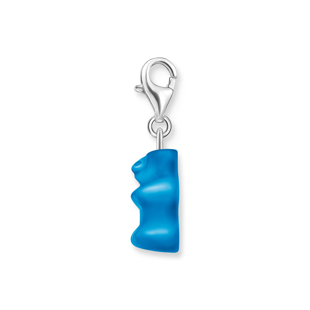 Thomas Sabo Charm-Goldbären-Anhänger in Blau Silber - 2181-017-1