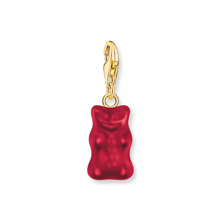 Thomas Sabo Charm-Goldbären-Anhänger in Rot vergoldet - 2190-413-10