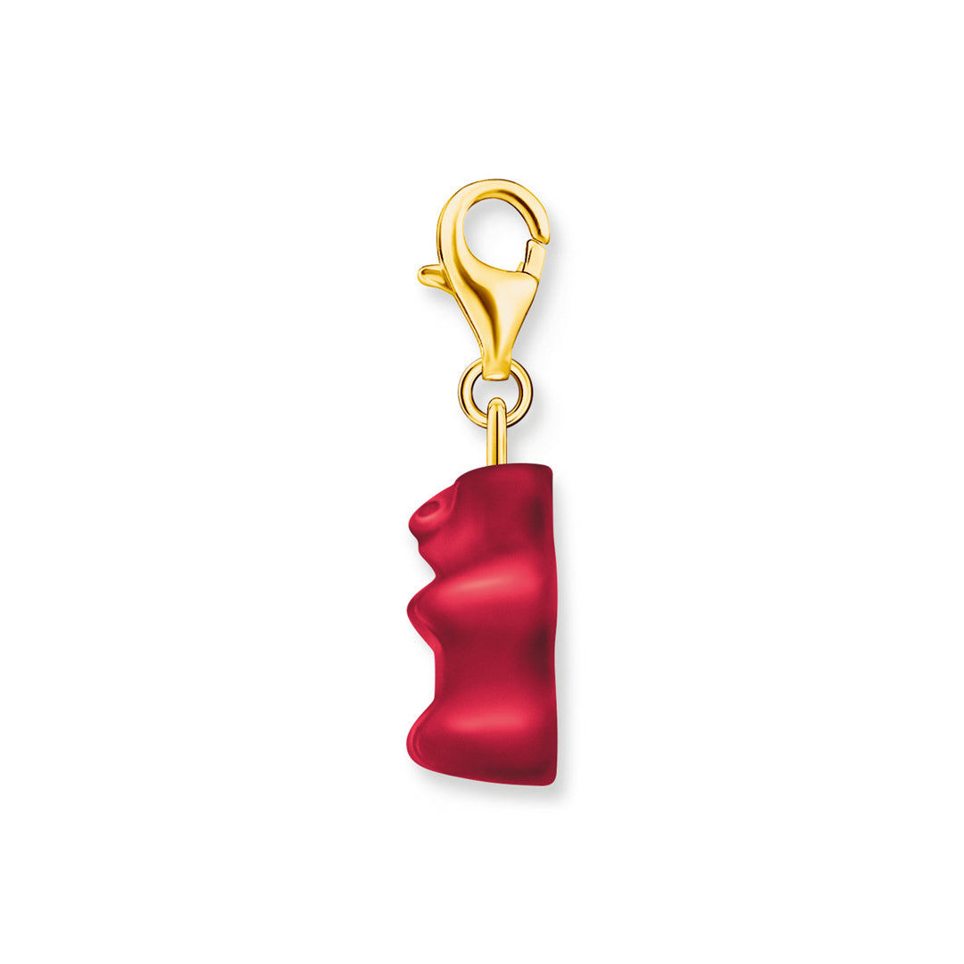 Thomas Sabo Charm-Goldbären-Anhänger in Rot vergoldet - 2190-413-10