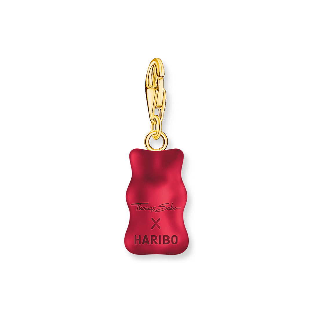 Thomas Sabo Charm-Goldbären-Anhänger in Rot vergoldet - 2190-413-10