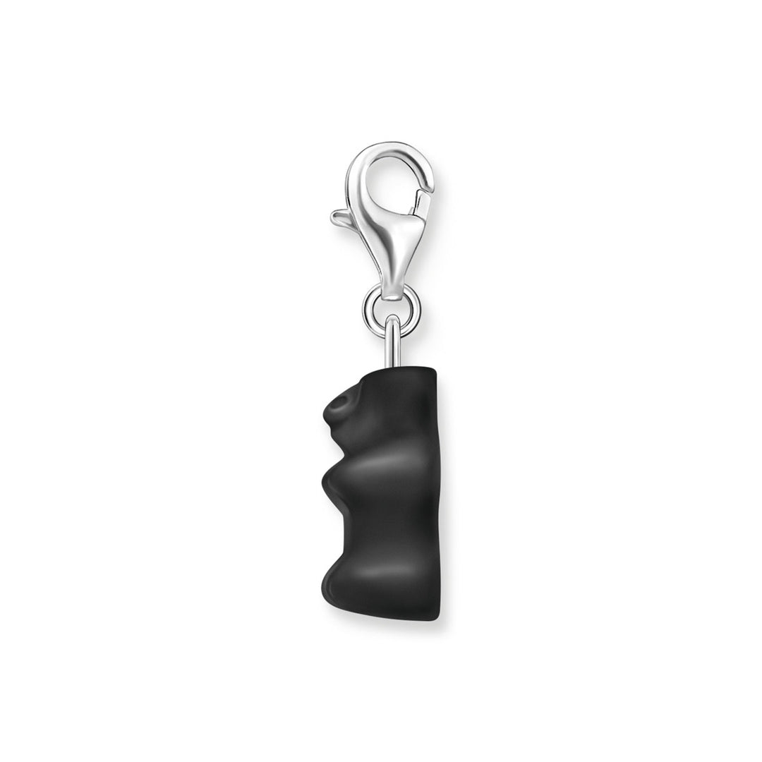 Thomas Sabo Charm-Goldbären-Anhänger in Schwarz Silber - 2194-017-11