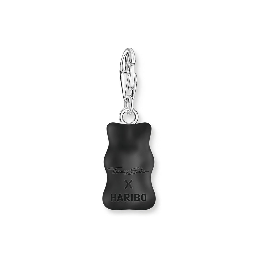 Thomas Sabo Charm-Goldbären-Anhänger in Schwarz Silber - 2194-017-11