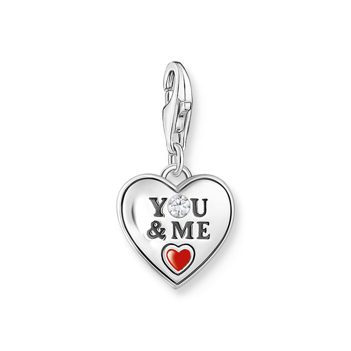 Thomas Sabo Pendentif Charm cœur YOU &amp; ME argent - 2206-691-7