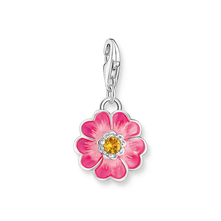 Thomas Sabo Charm-Anhänger Blume Flower Pink Silber - 2208-496-7
