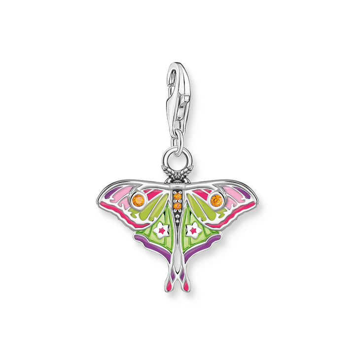 Thomas Sabo Charm-Anhänger bunter Nachtfalter Silber - 2209-691-7