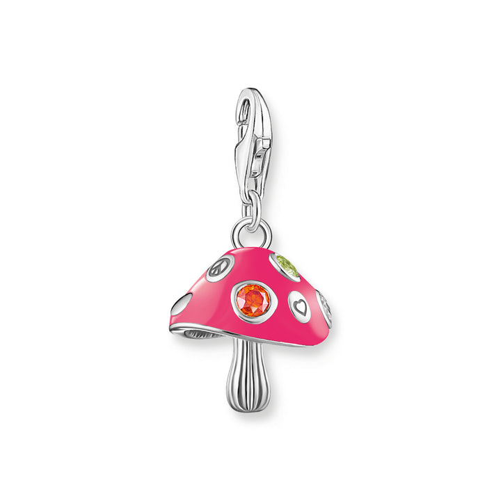 Thomas Sabo Pendentif Charm champignon coloré en argent - 2211-845-7