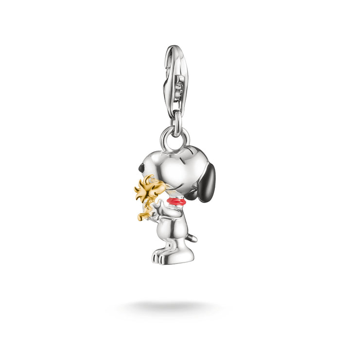 Thomas Sabo Pendentif Charm Snoopy &amp; Woodstock Friends PEANUTS Original Plaqué or 18 carats - 2228-427-7