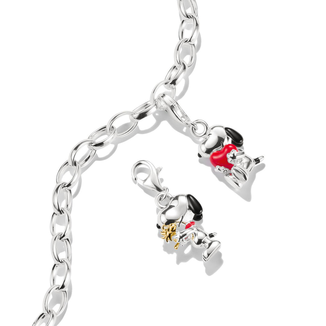 Thomas Sabo Charm-Anhänger Snoopy &amp; Woodstock Friends PEANUTS Original 18k Vergoldung - 2228-427-7