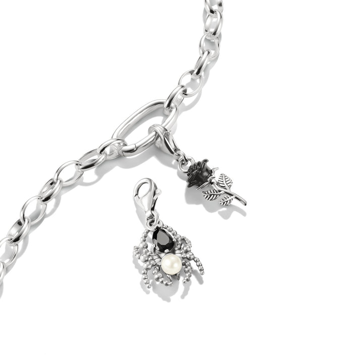 Thomas Sabo Charm-Anhänger True Romance Spinne Perle Original Silber - 2230-167-7