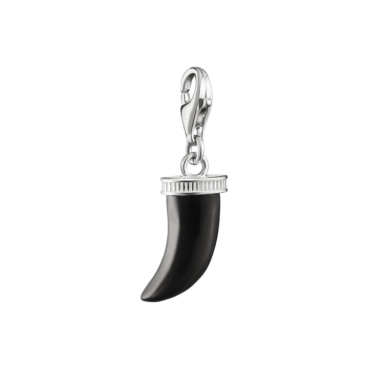 Thomas Sabo Charm-Anhänger Zahn Obsidian Original Silber - 2235-023-11