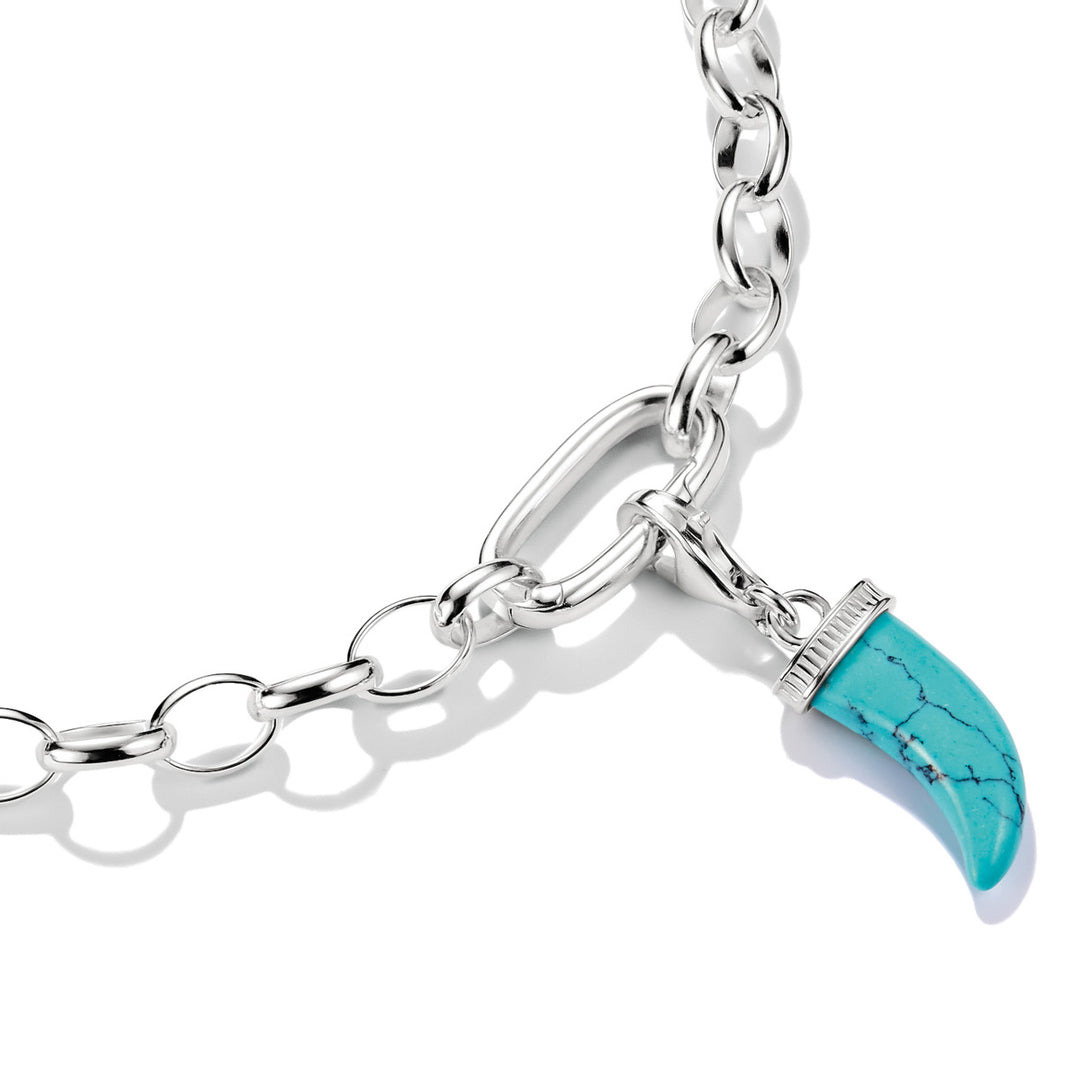 Thomas Sabo Charm-Anhänger Zahn Türkis Original Silber - 2235-404-17