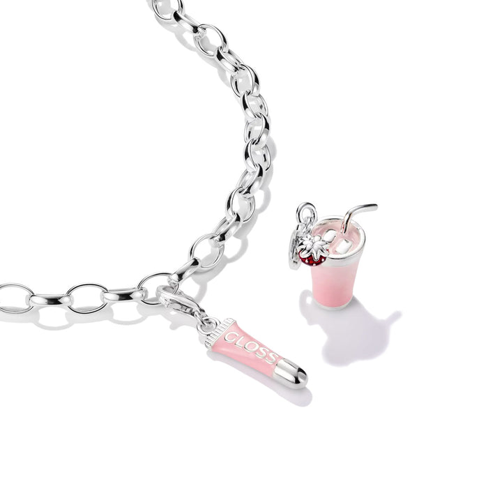 Thomas Sabo Charm-Anhänger Pink Lipgloss Original Silber - 2240-007-9