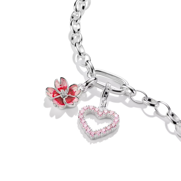Thomas Sabo Charm-Anhänger Kirschblüte Connect Silber - CC1343-007-9
