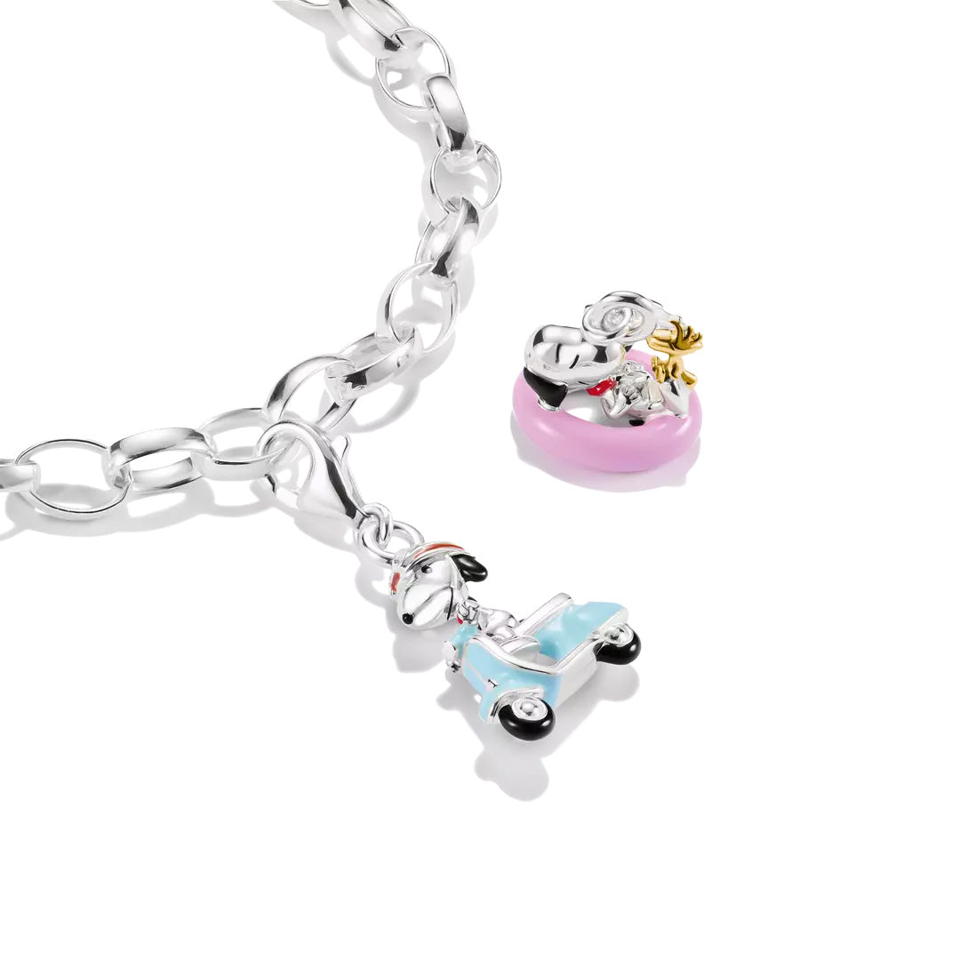 Thomas Sabo Peanuts Snoopy Charm auf Vespa Original Silber - 2243-664-7