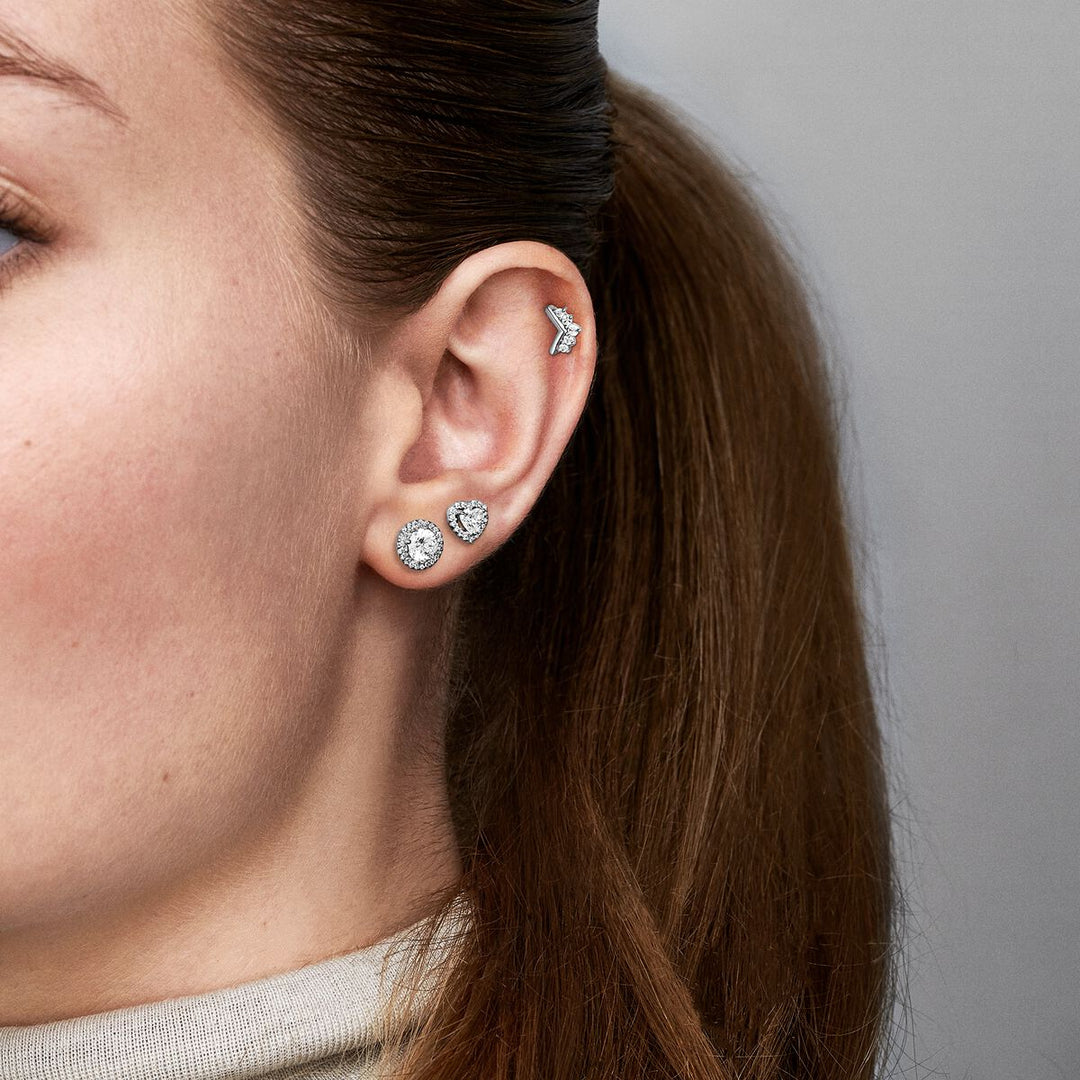 Pandora Runder funkelnder Strahlenkranz Ohrstecker - 296272CZ
