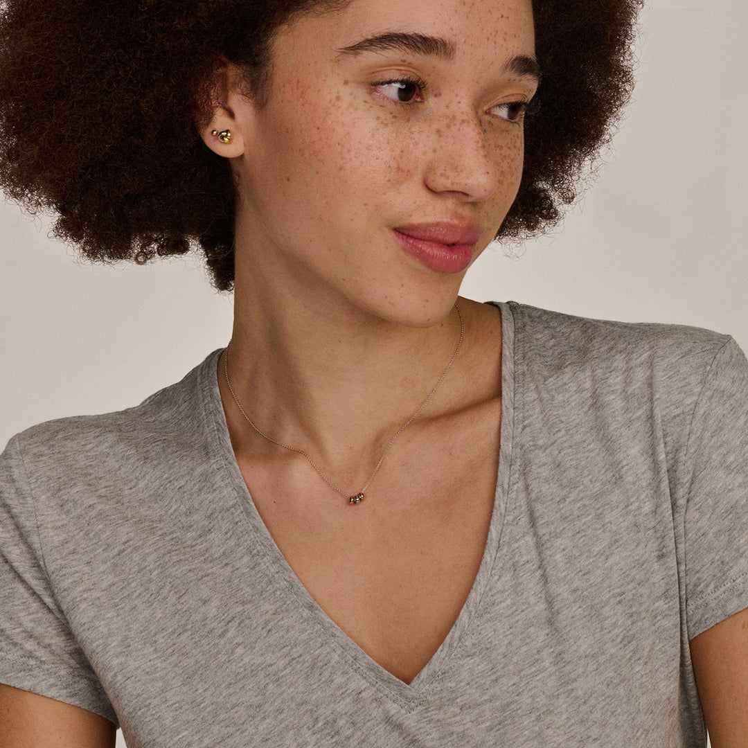 Blush Ohrstecker 14k Weissgold, Rosegold und Weissgold - 7157WYR