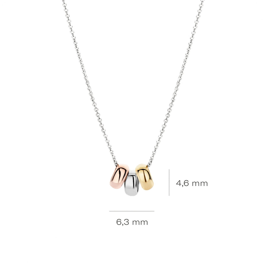 Blush Halskette 14k Weissgold, Rosegold und Weissgold - 3055WYR