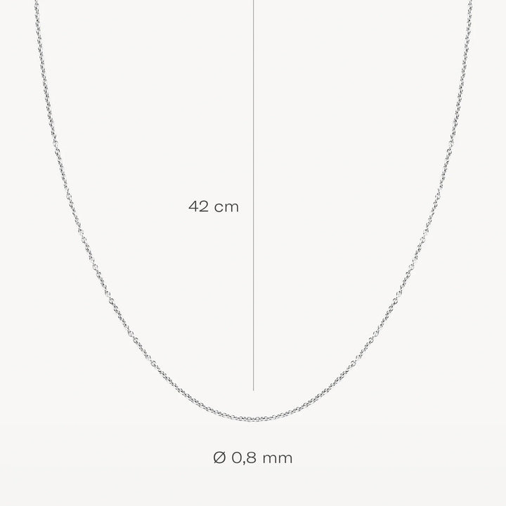 Blush Halskette 14k Weissgold - 3058WGO
