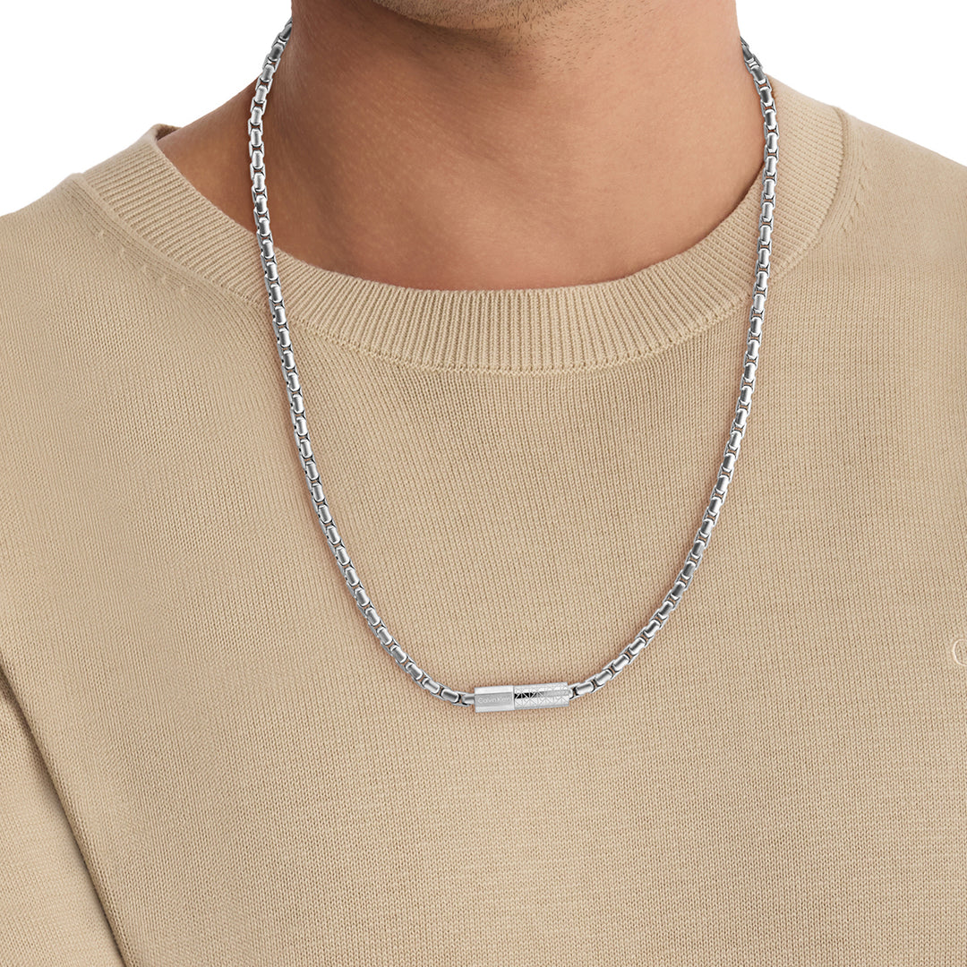 Calvin Klein Contoured Barrel Halskette - 35100092