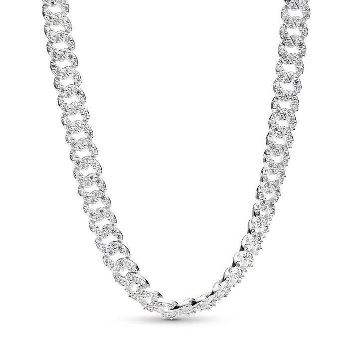 Pandora Collana Catena Maglia Cubana Pavè - 393161C01-45