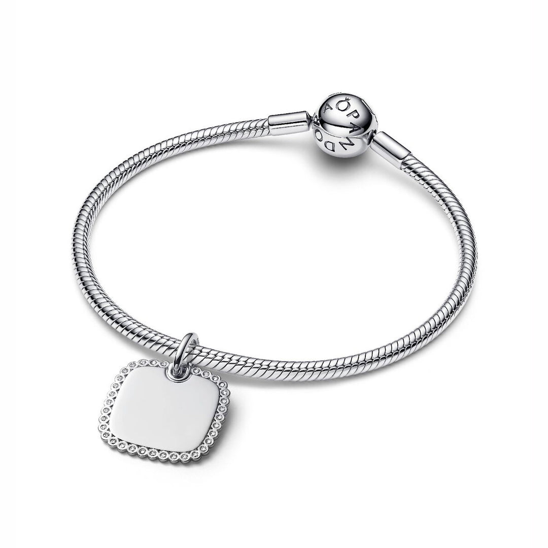 Pandora Gravierbarer Quadratischer Anhänger - 394009C01