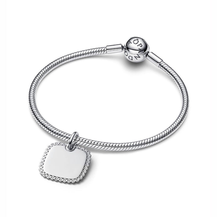 Pandora Gravierbarer Quadratischer Anhänger - 394009C01