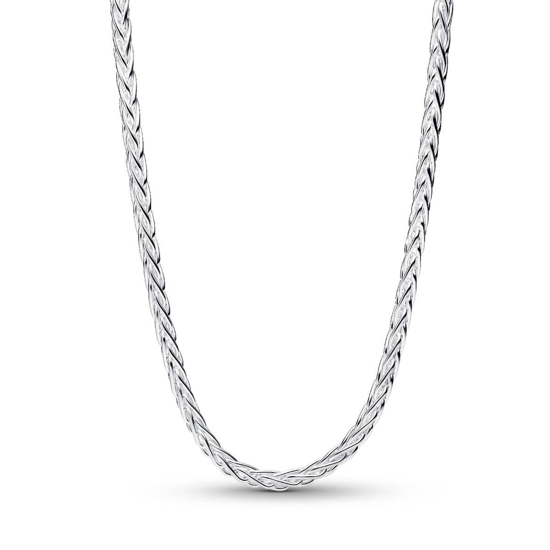 Pandora Fuchsschwanz Charm Halskette mit Pavé Verschluss - 394463C01-45