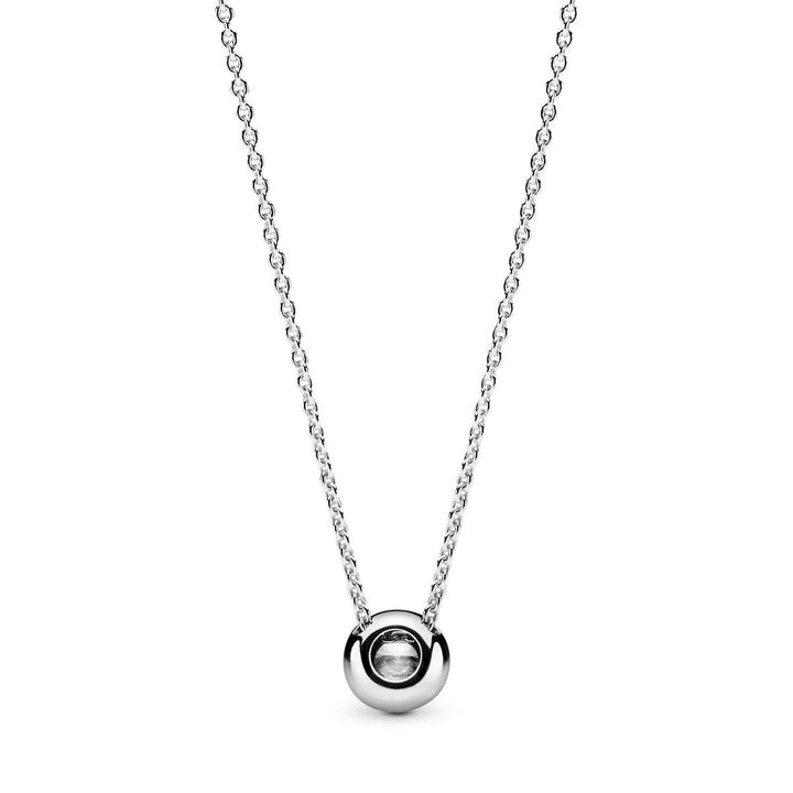 Pandora Halskette mit Rundem Funkelndem Strahlenkranz - 396240CZ-45