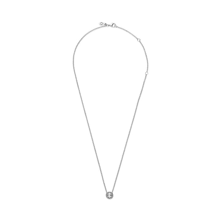 Pandora Halskette mit Rundem Funkelndem Strahlenkranz - 396240CZ-45
