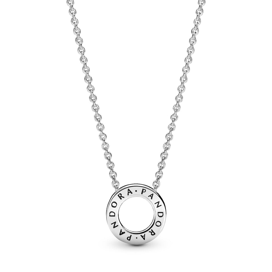 Pandora Logo Pavé Kreis Halskette - 397436CZ-45