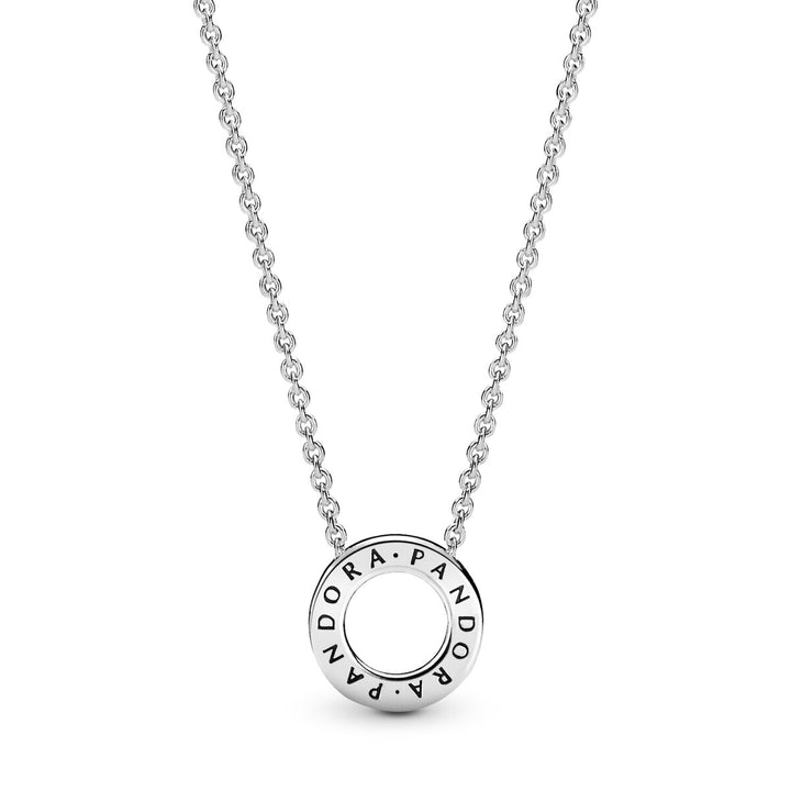 Pandora Logo Pavé Kreis Halskette - 397436CZ-45