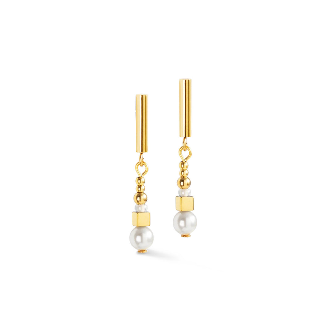 Coeur de Lion Shimmering Princess Pearls Stud Earrings - 4312/21-1416