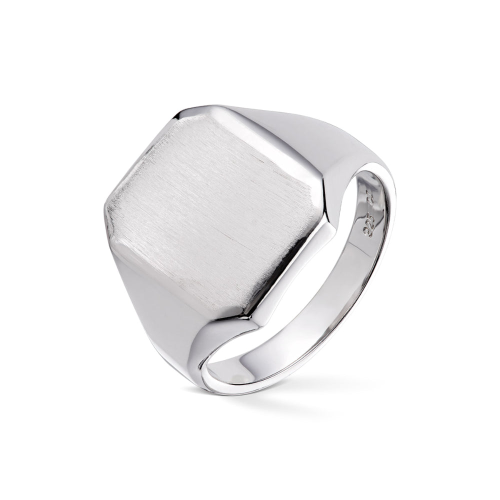 Cocktail Jewellery 925Silber Ring Teilmatt Gr. 68