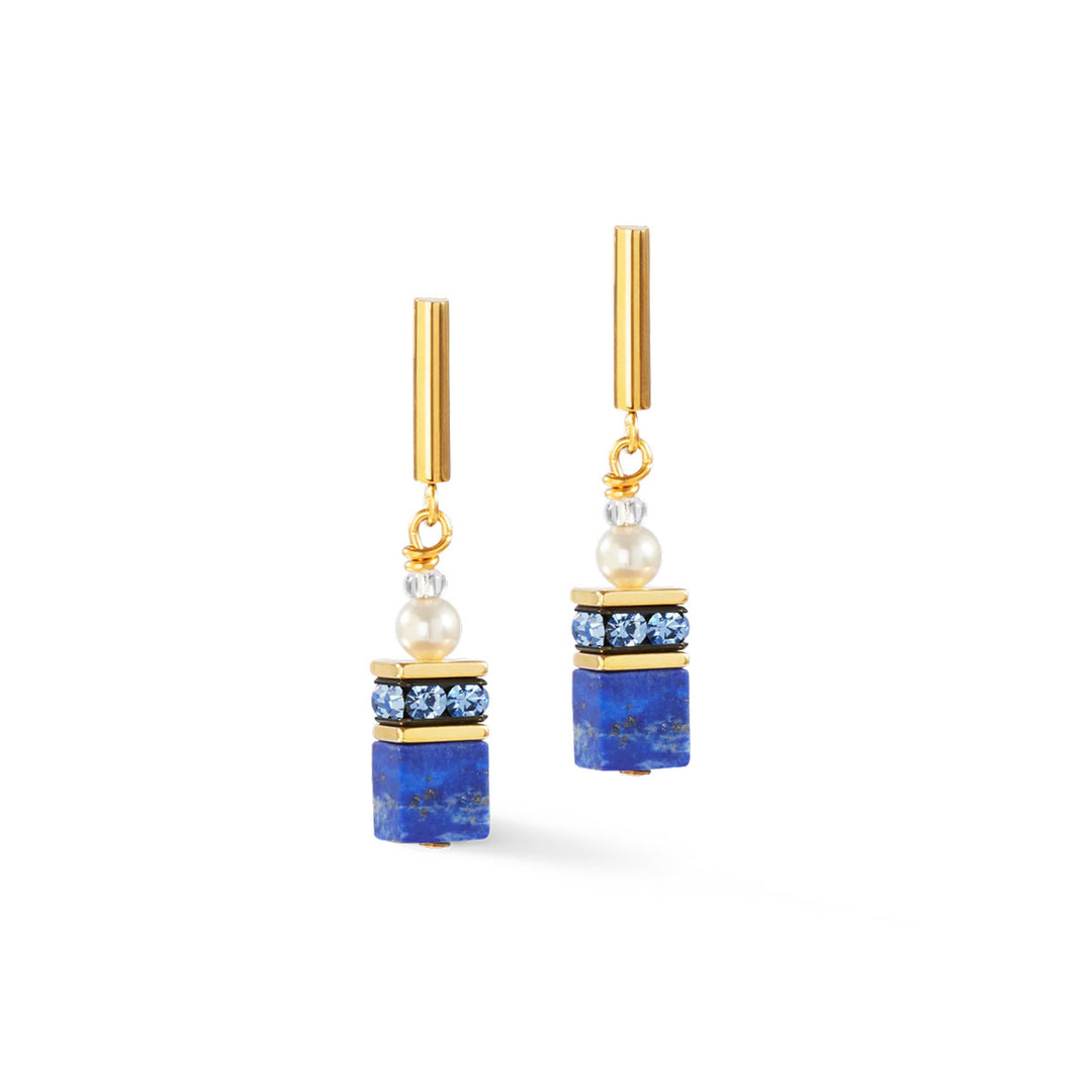 Coeur de Lion GeoCube Precious Fusion Pearls Stud Earrings - 5086/21-0716