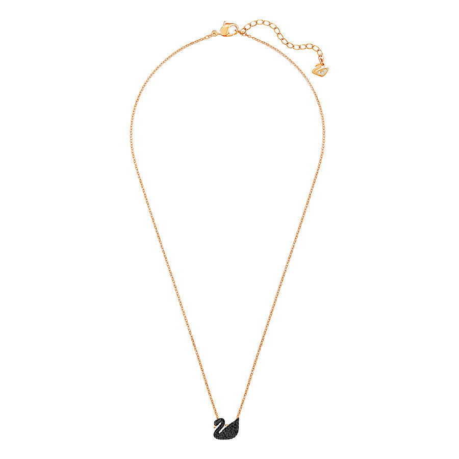 Swarovski Swan Halskette Schwan Klein Schwarz Roségold Legierungsschicht - 5204133