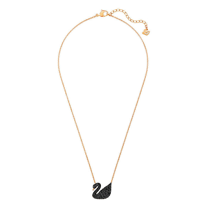 Swarovski Swan Halskette Schwan Schwarz Roségold Legierungsschicht - 5204134