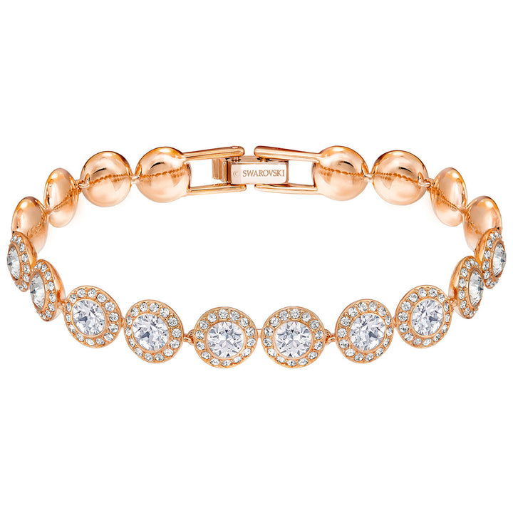 Swarovski Angelic Armband Rundschliff Pavé Mittel Weiss Roségold - 5240513