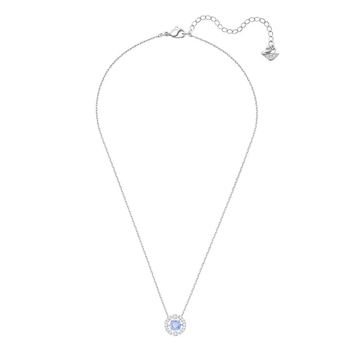 Swarovski Una Halskette Rundschliff Blau Rhodiniert - 5279425