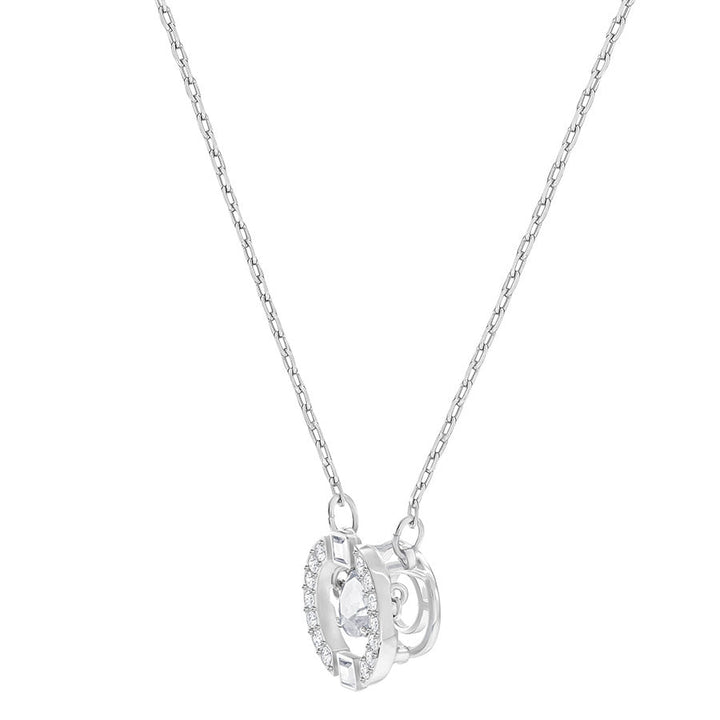 Swarovski Una Halskette Rundschliff Weiss Rhodiniert - 5286137